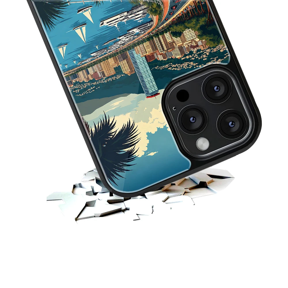 Durable Glass Back Mobile Case for iPhone, Samsung, OnePlus, Google Pixel, Redmi, Vivo, Oppo