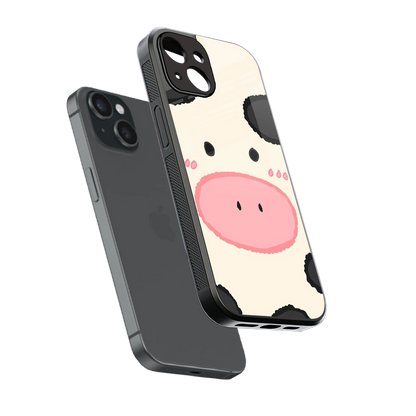 Moochic sleek iphone 13 cover with tempered glass back and TPU edges