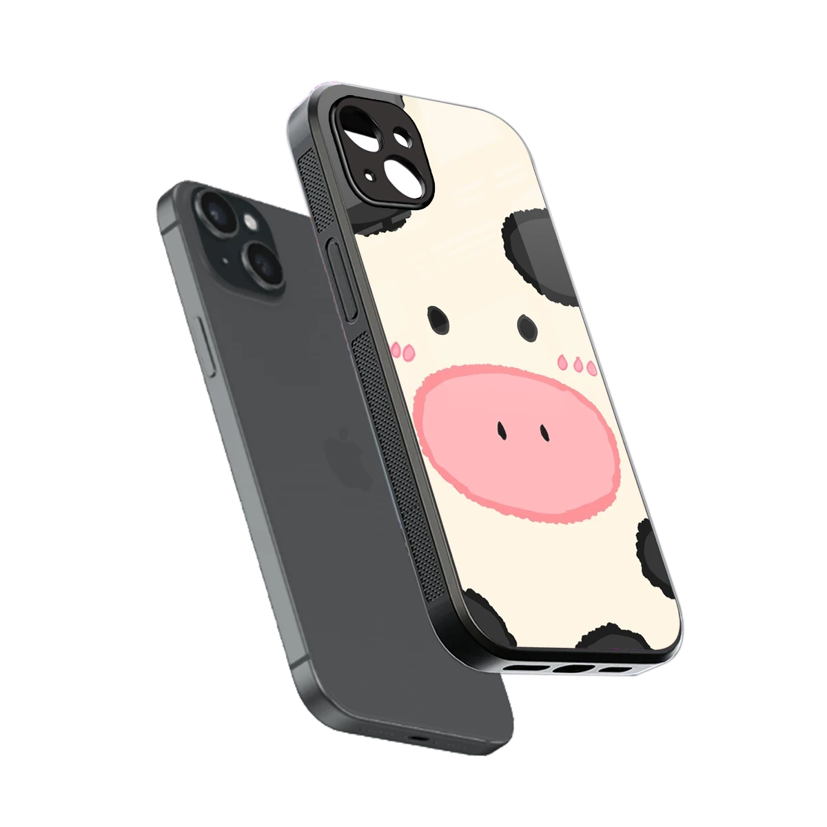 Moochic sleek iphone 15 plus cover with tempered glass back and TPU edges