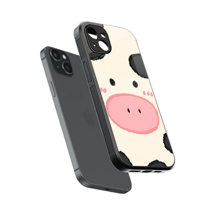 Moochic sleek iphone 15 plus cover with tempered glass back and TPU edges