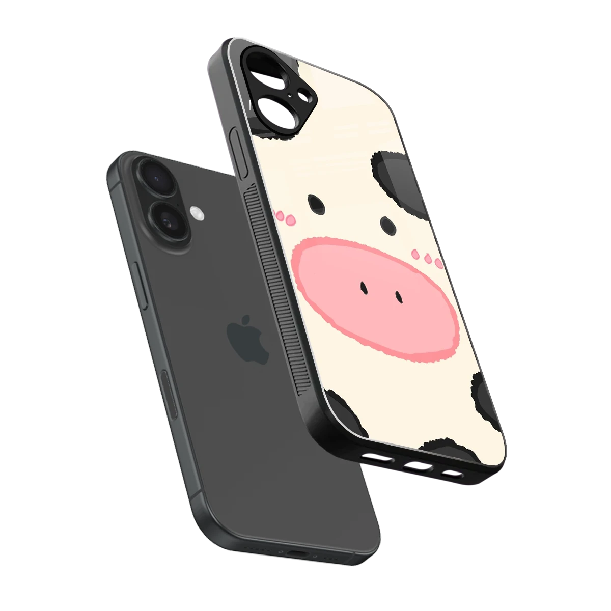 Moochic sleek iPhone 16 cover with tempered glass back and TPU edges