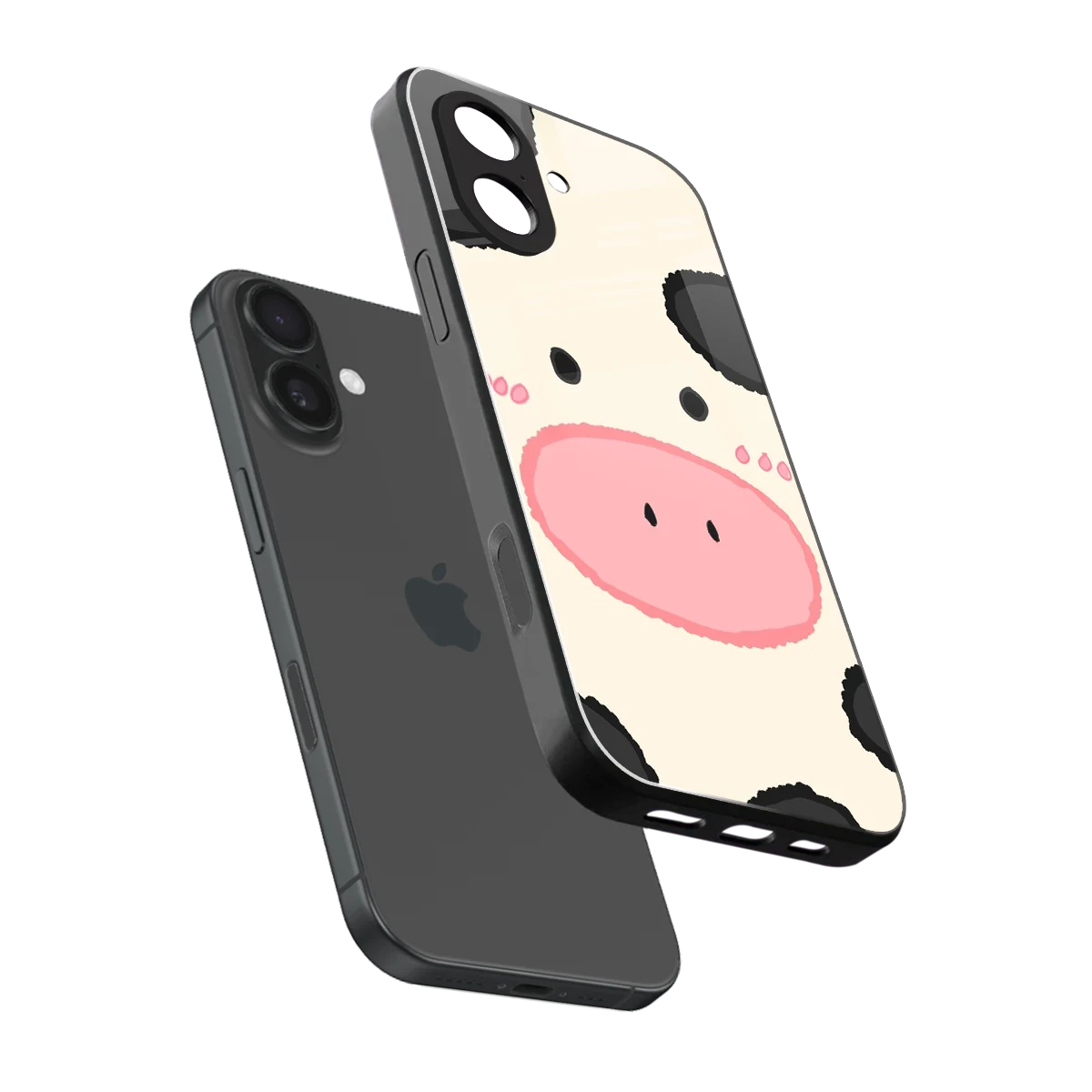 Moochic sleek iphone 17 cover with tempered glass back and TPU edges