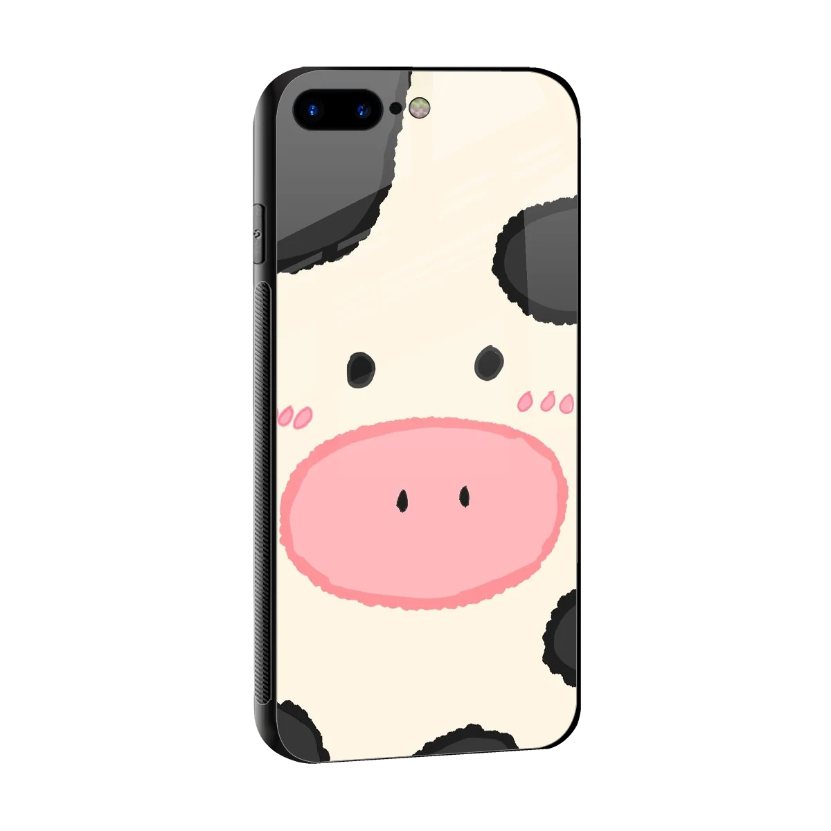 Moochic sleek iphone 8 plus cover with tempered glass back and TPU edges