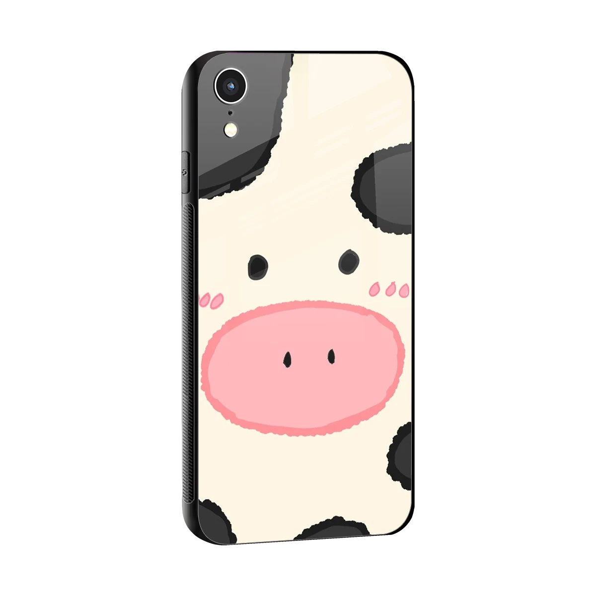 Moochic sleek iphone xr cover with tempered glass back and TPU edges