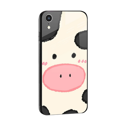 Moochic sleek iphone xr cover with tempered glass back and TPU edges