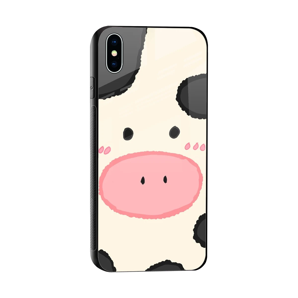 Moochic sleek iphone xs max cover with tempered glass back and TPU edges