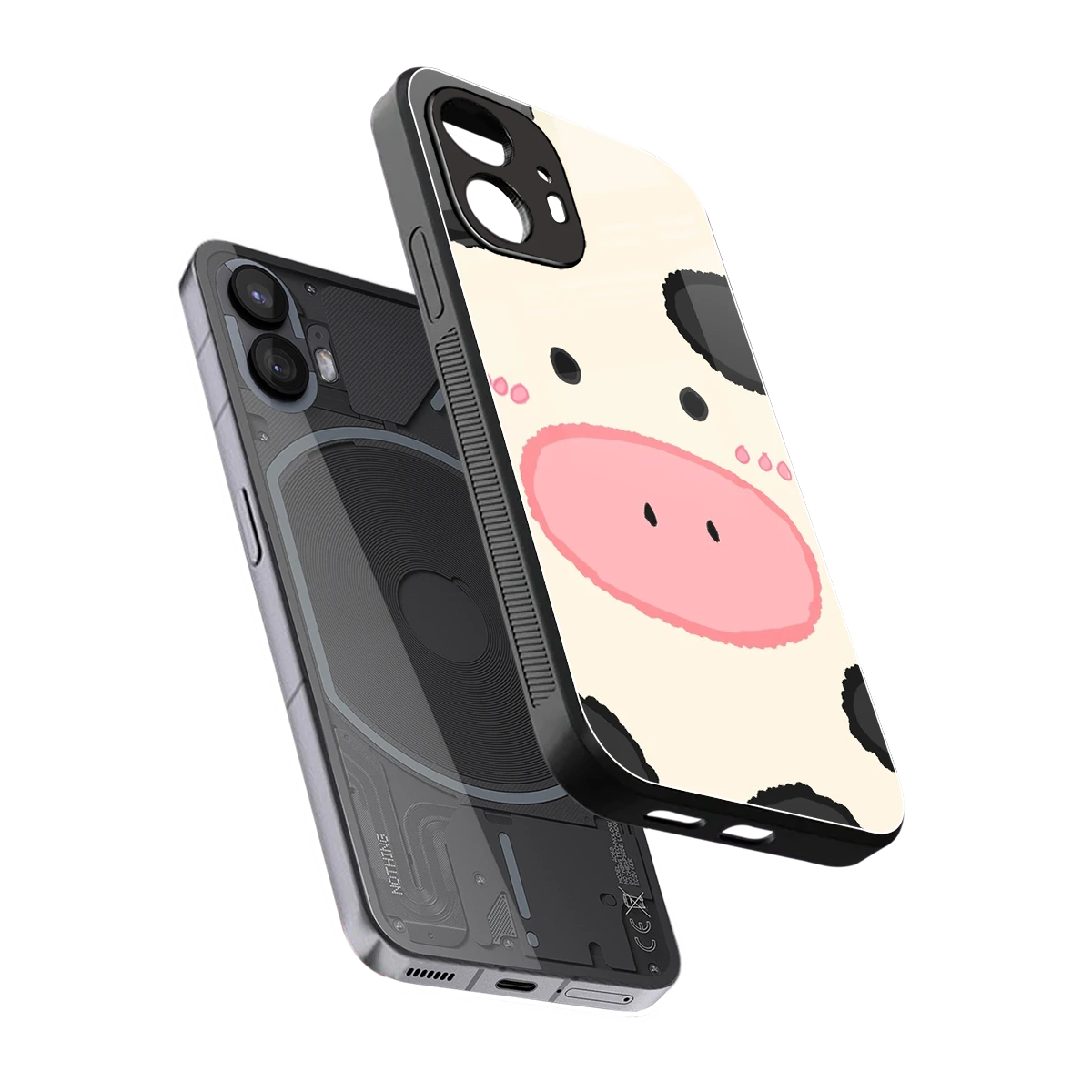 Moochic sleek nothing phone 2 cover with tempered glass back and TPU edges