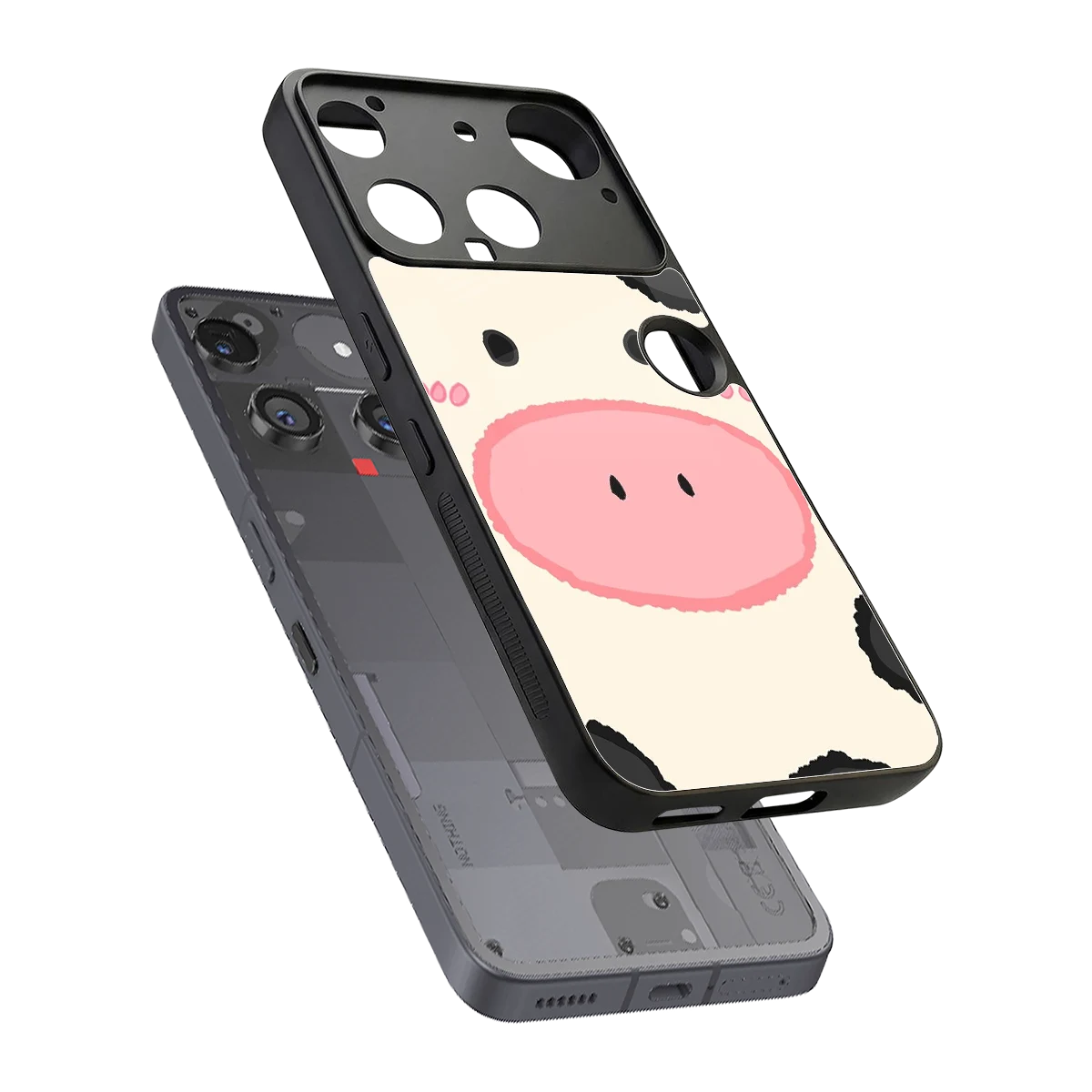 Moochic sleek nothing phone 3 cover with tempered glass back and TPU edges
