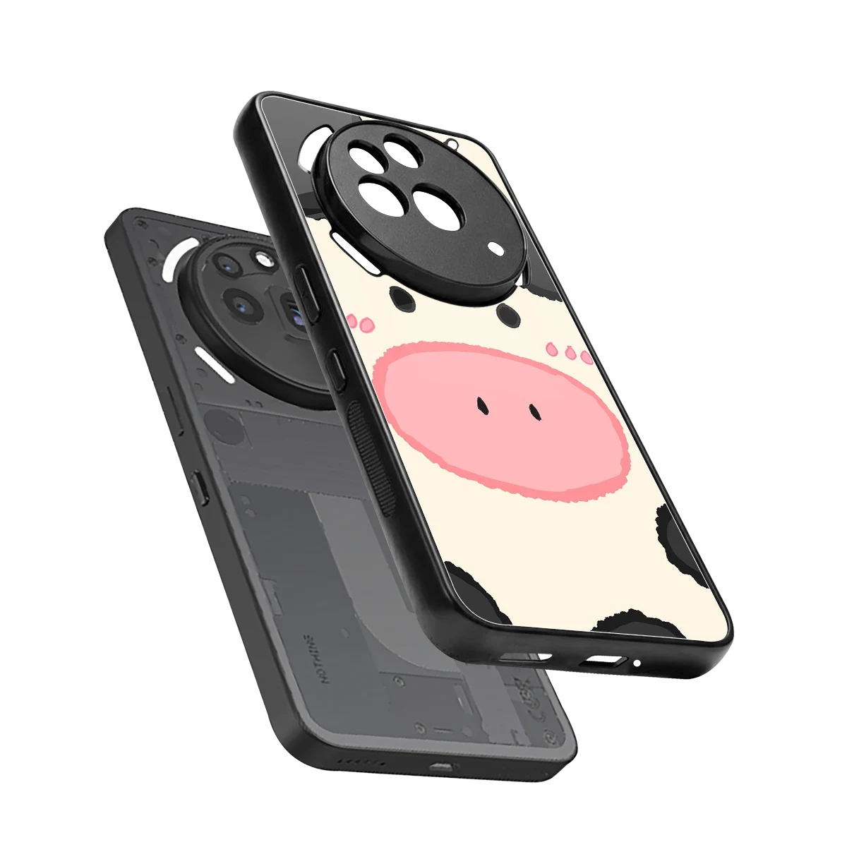 Moochic sleek nothing phone 3a pro cover with tempered glass back and TPU edges