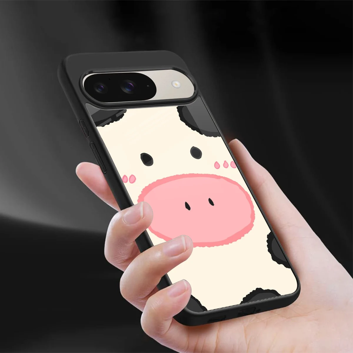 Moochic sleek google pixel 9 cover with tempered glass back and TPU edges