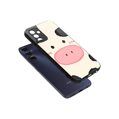 Moochic sleek samsung galaxy m14 5g cover with tempered glass back and TPU edges