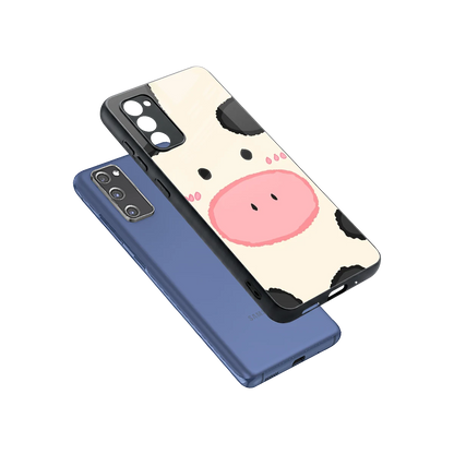 Moochic sleek samsung galaxy s20 fe cover with tempered glass back and TPU edges