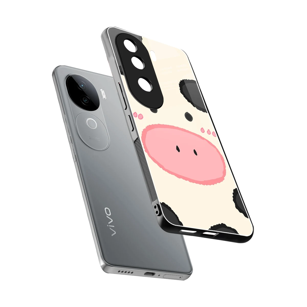 Moochic sleek vivo v40e cover with tempered glass back and TPU edges