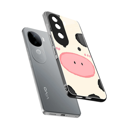 Moochic sleek vivo v40e cover with tempered glass back and TPU edges