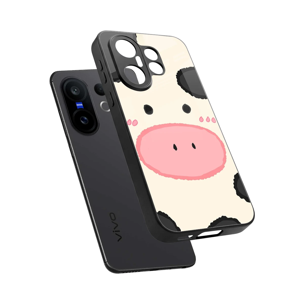 Moochic sleek vivo x200 fe cover with tempered glass back and TPU edges