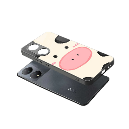 Moochic sleek Vivo-y100 cover with tempered glass back and TPU edges