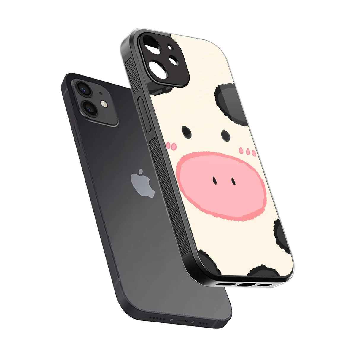 Moochic sleek iphone 12 cover with tempered glass back and TPU edges