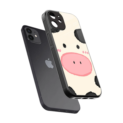 Moochic sleek iphone 12 cover with tempered glass back and TPU edges