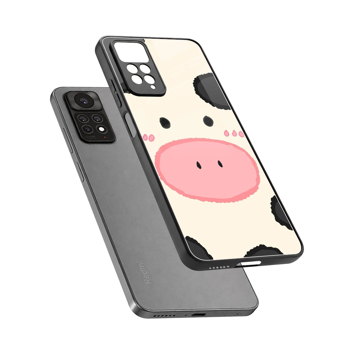 Moochic sleek redmi note 11 pro cover with tempered glass back and TPU edges