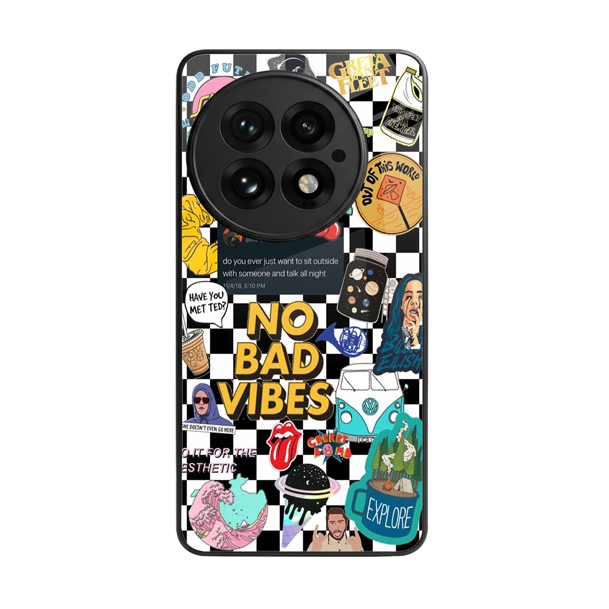 Mood Board back phone cover | glass case for oneplus 13