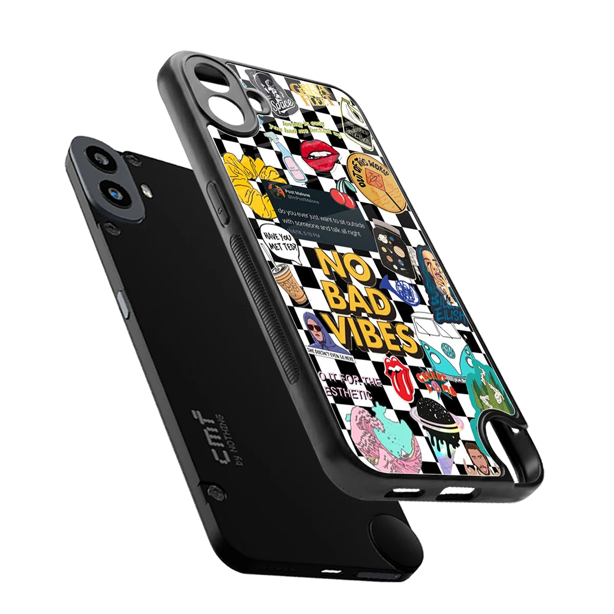 Mood Board sleek cmf nothing phone 1 cover with tempered glass back and TPU edges