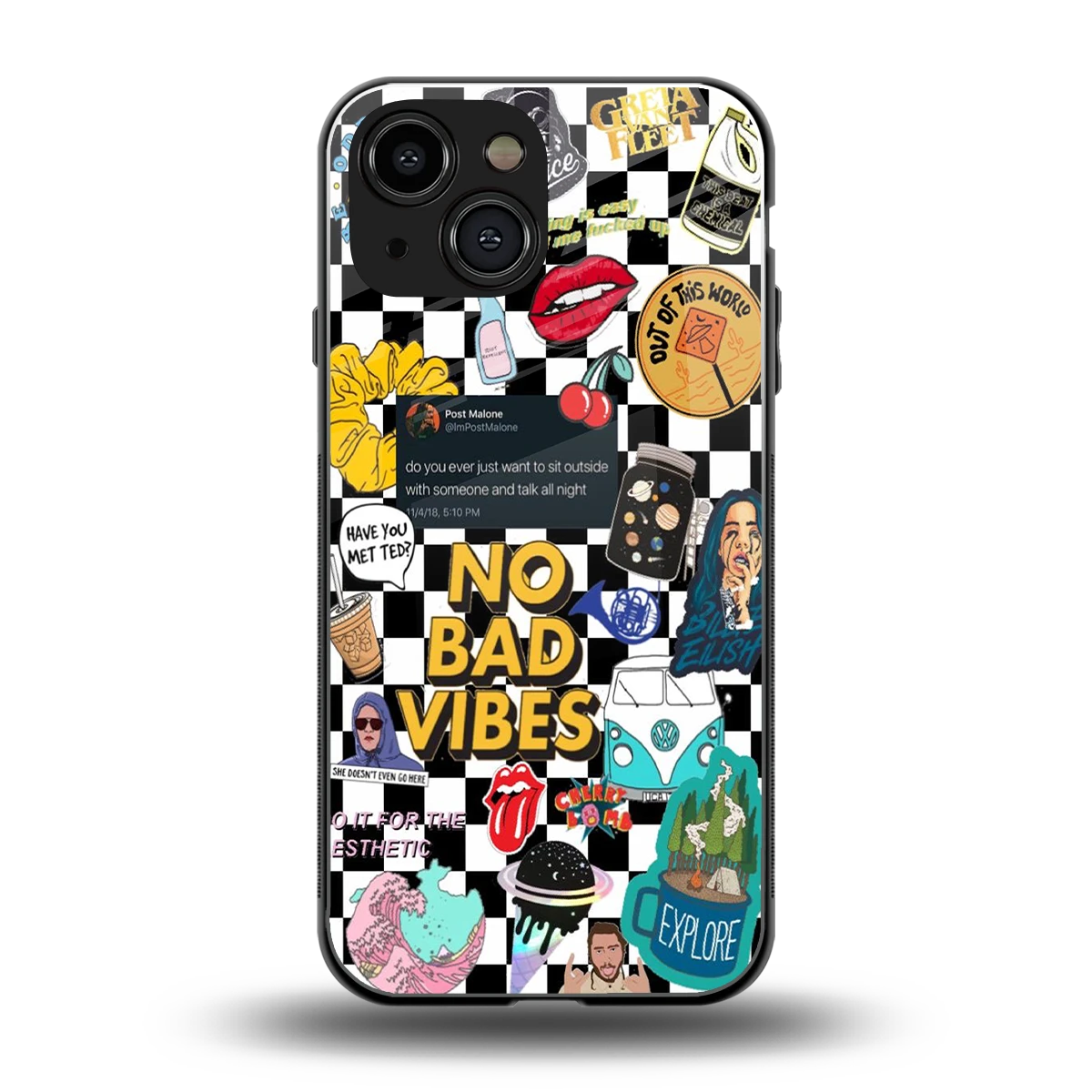 Mood Board back phone cover | glass case for iphone 13 mini