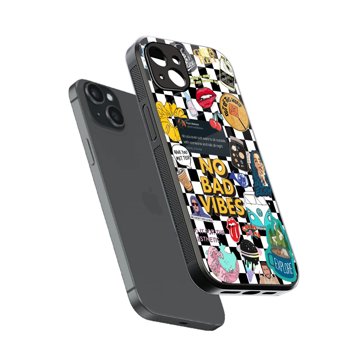 Mood Board sleek iphone 15 plus cover with tempered glass back and TPU edges