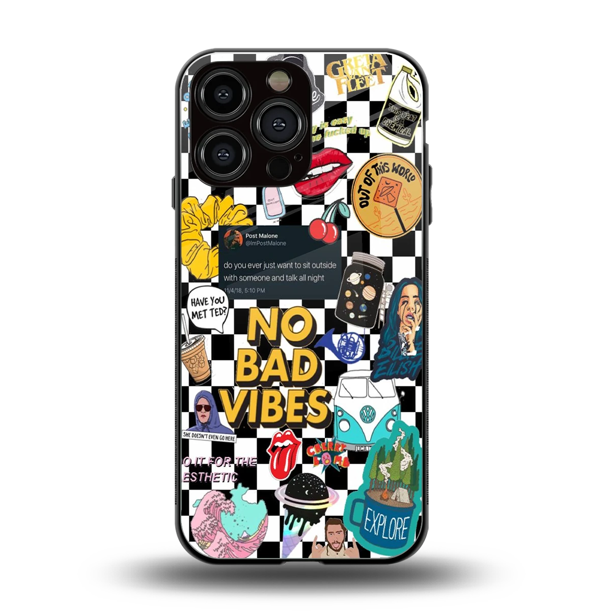 Mood Board back phone cover | glass case for iphone 15 pro max