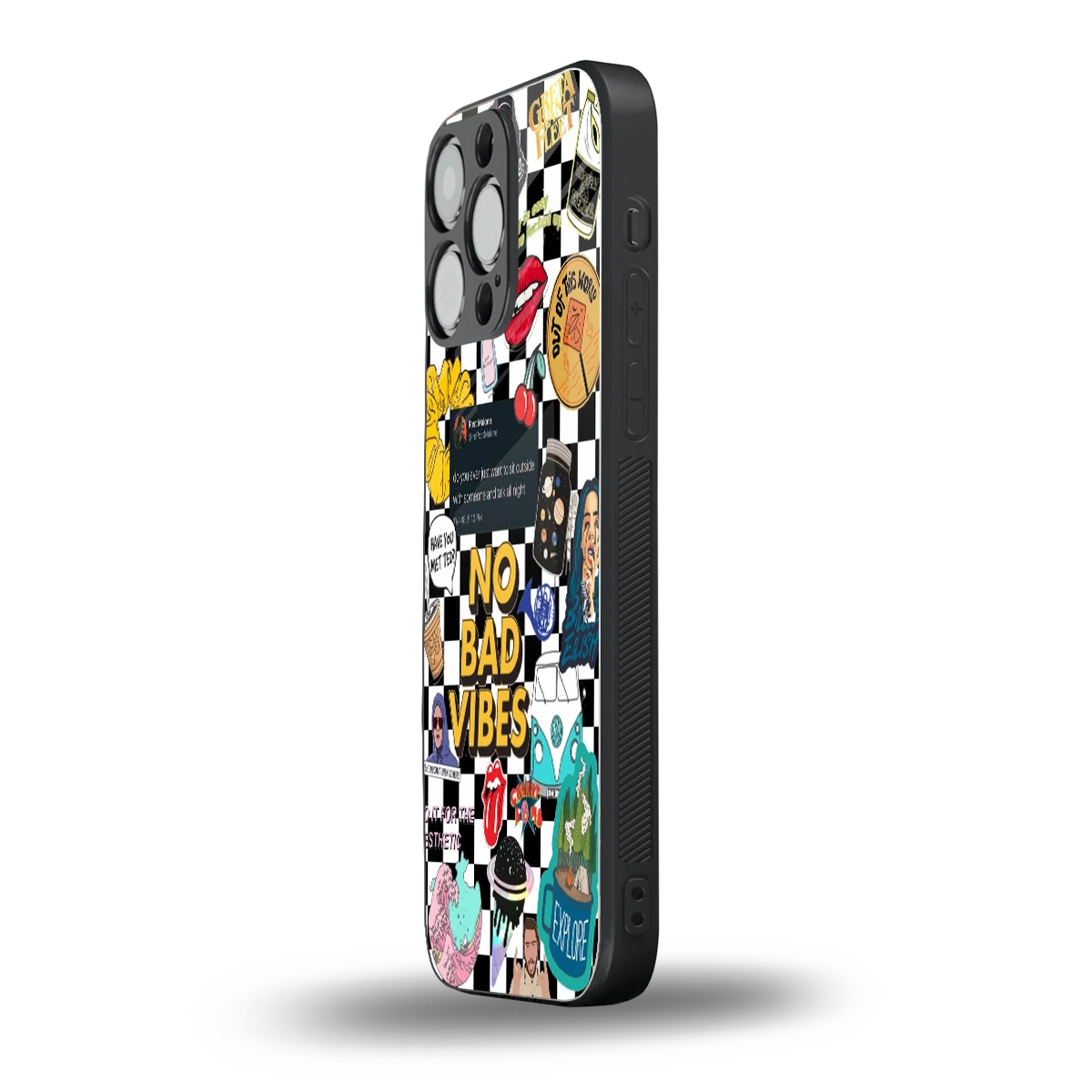 Mood Board iphone 15 pro max mobile cover | shockproof glass phone case