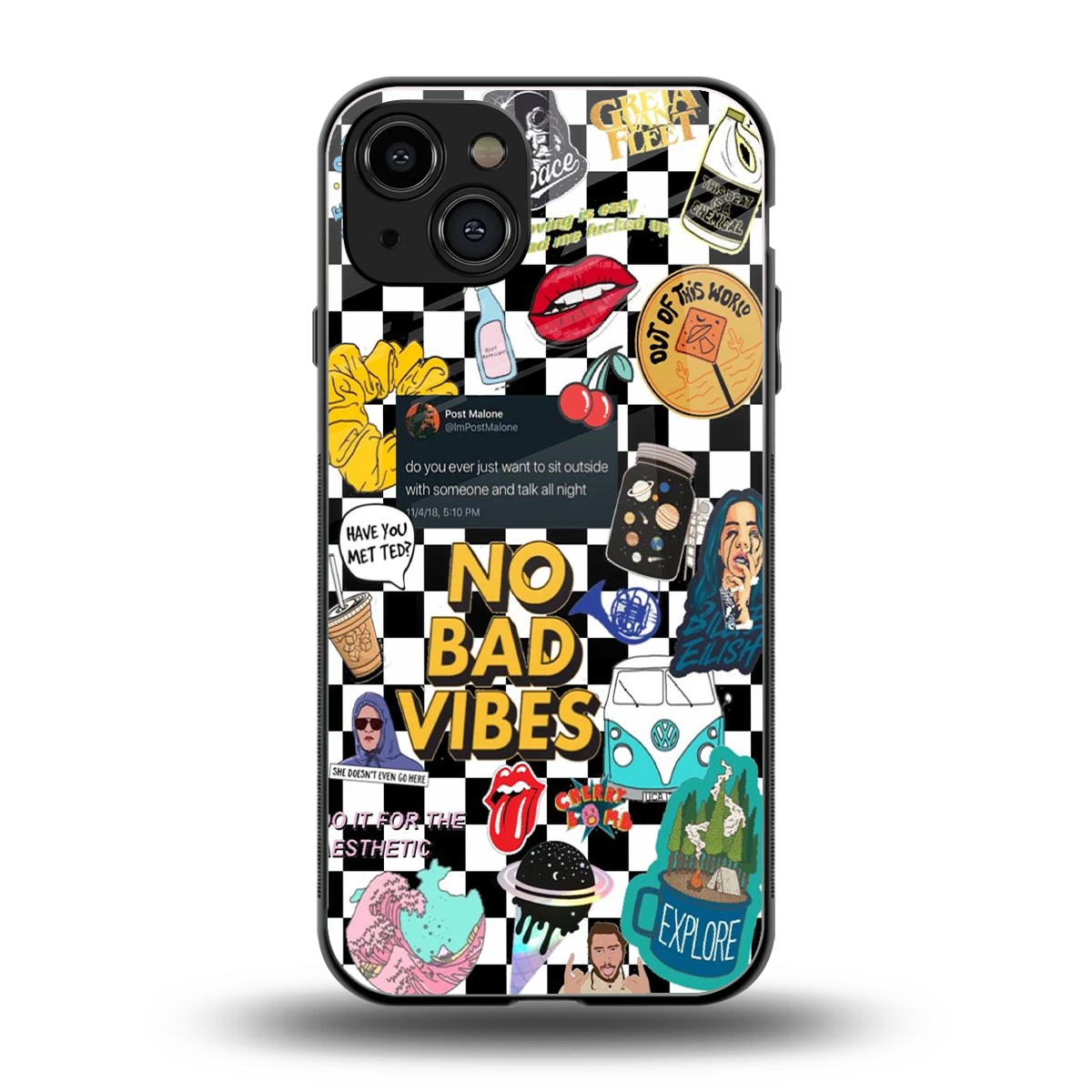 Mood Board back phone cover | glass case for iphone 15