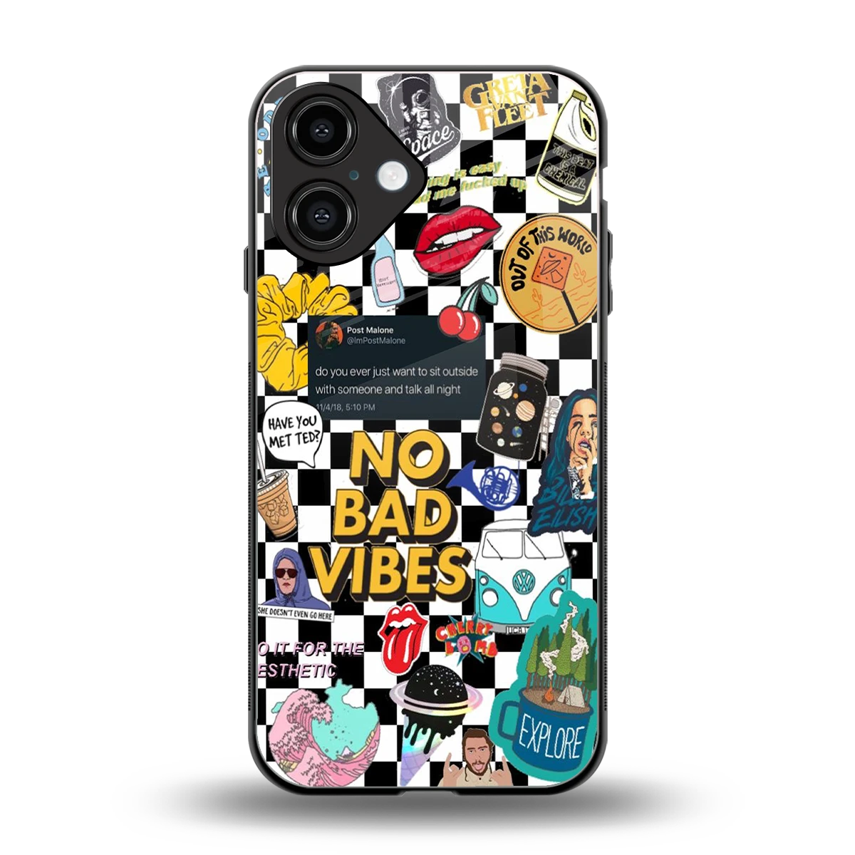 Mood Board back phone cover | glass case for iphone 16