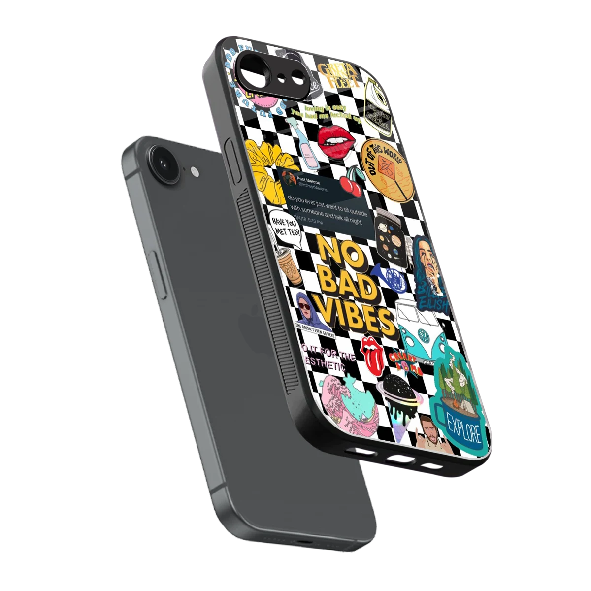 Mood Board sleek iphone 17e cover with tempered glass back and TPU edges