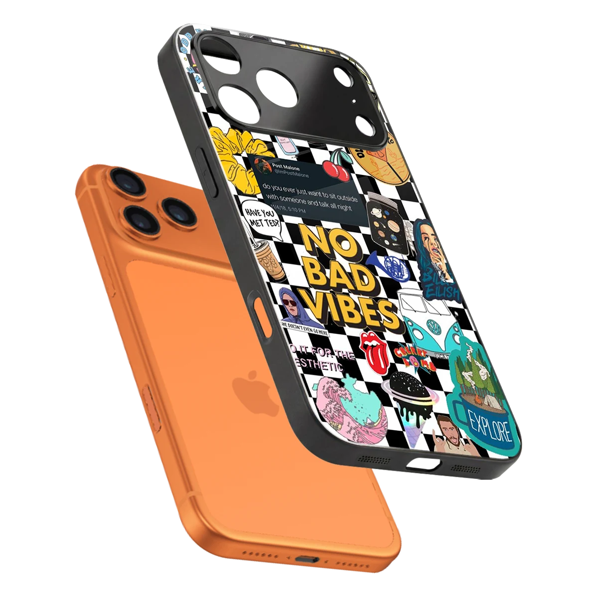 Mood Board sleek iphone 17 pro max cover with tempered glass back and TPU edges
