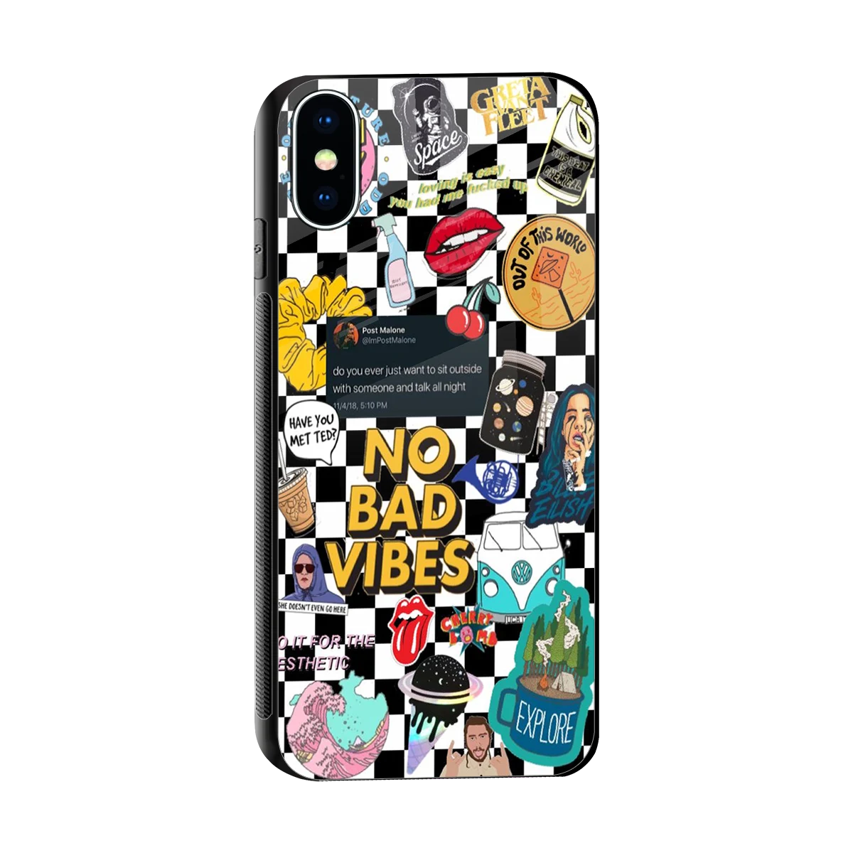 Mood Board sleek iphone x cover with tempered glass back and TPU edges