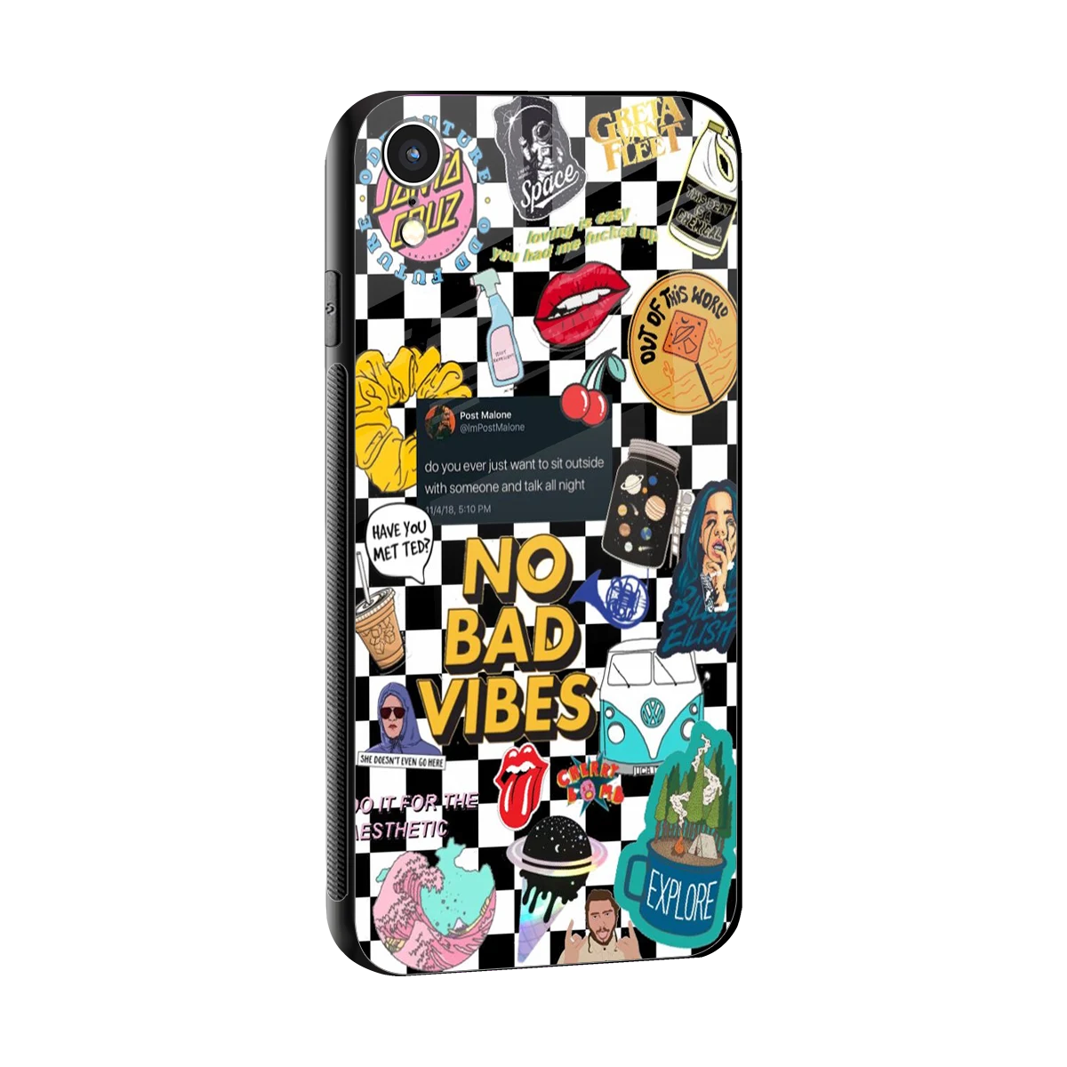 Mood Board sleek iphone xr cover with tempered glass back and TPU edges