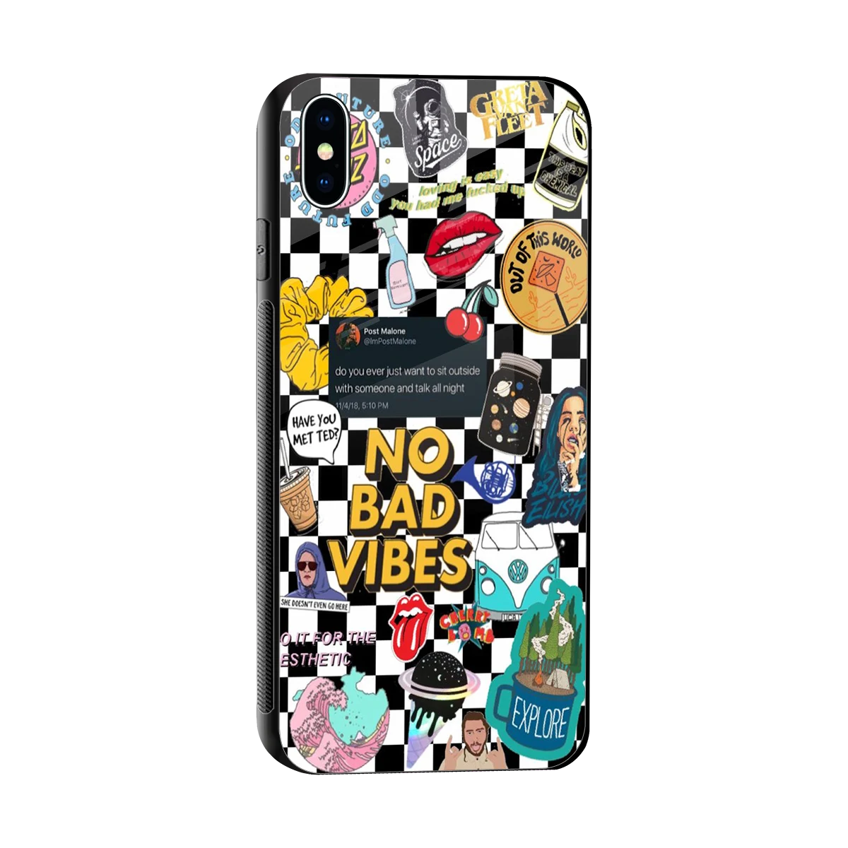 Mood Board sleek iphone xs max cover with tempered glass back and TPU edges
