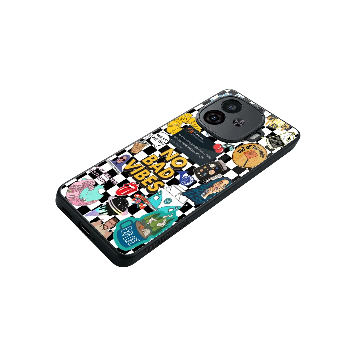 Mood Board stylish phone case for iqoo neo 10r 5g | glossy glass and slim fit