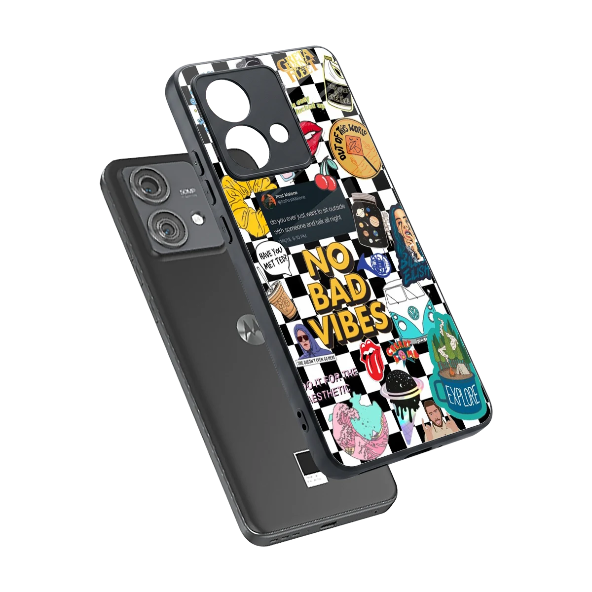 Mood Board sleek motorola edge 40 neo 5g cover with tempered glass back and TPU edges