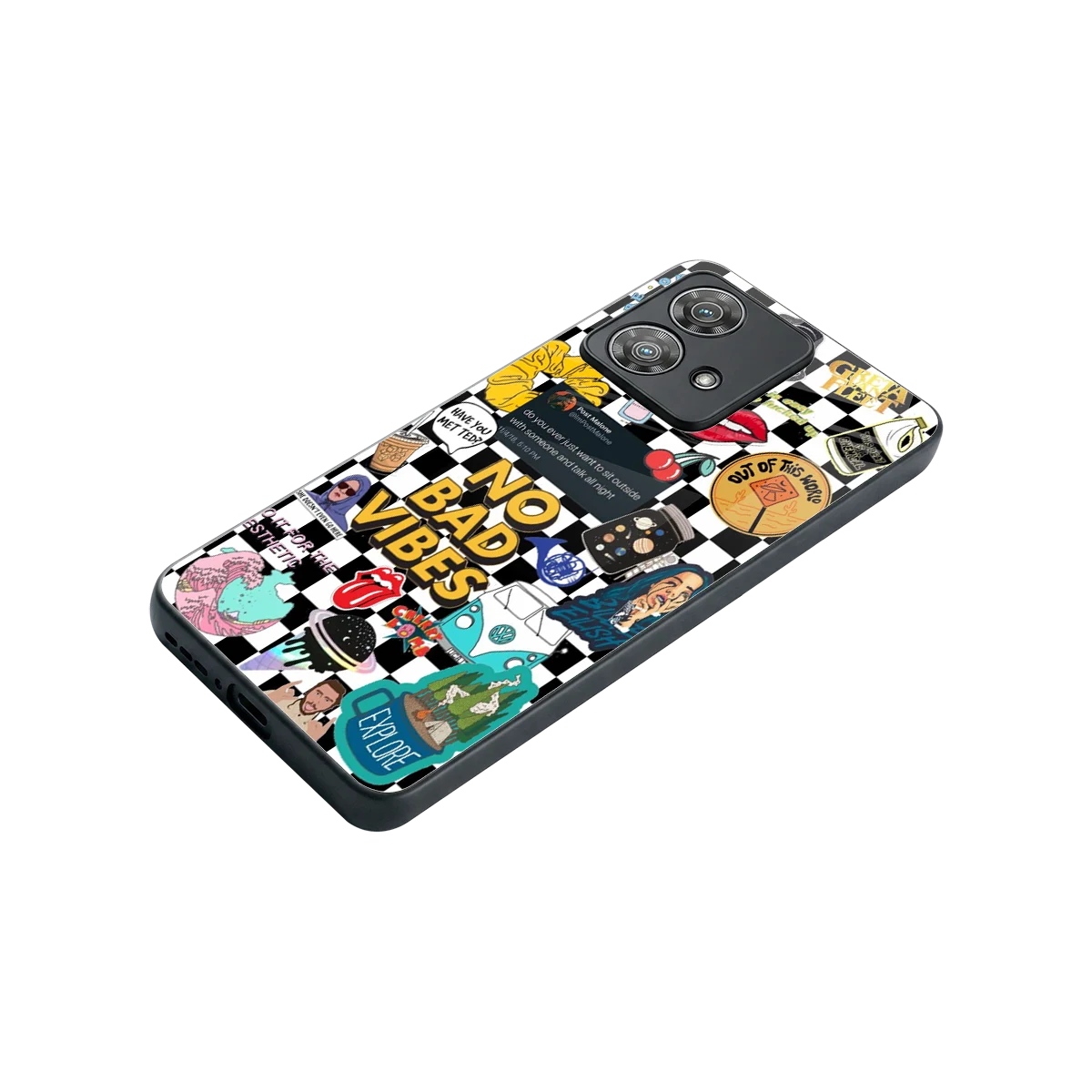 Mood Board stylish phone case for motorola edge 40 neo 5g | glossy glass and slim fit