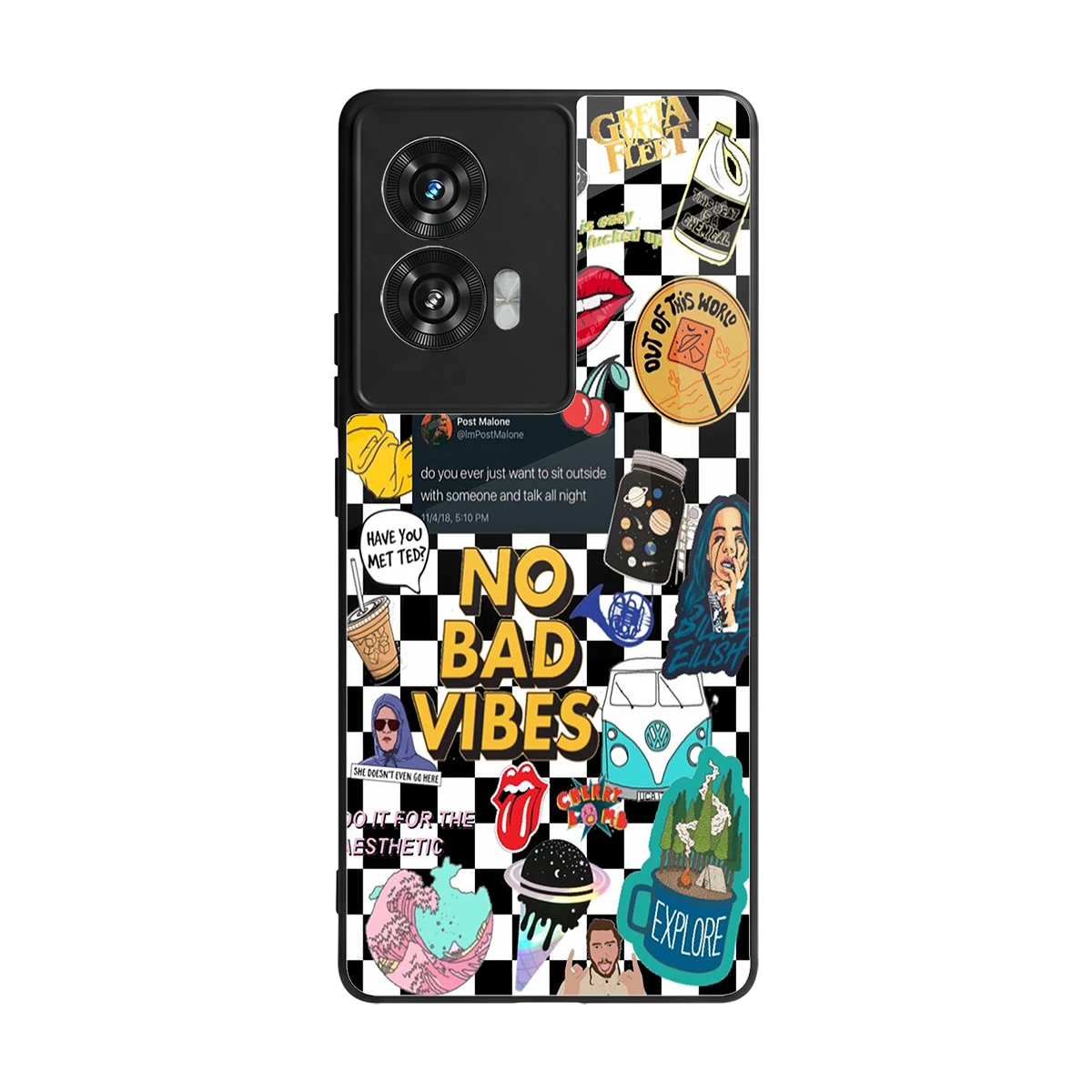 Mood Board back phone cover | glass case for motorola edge 50 fusion