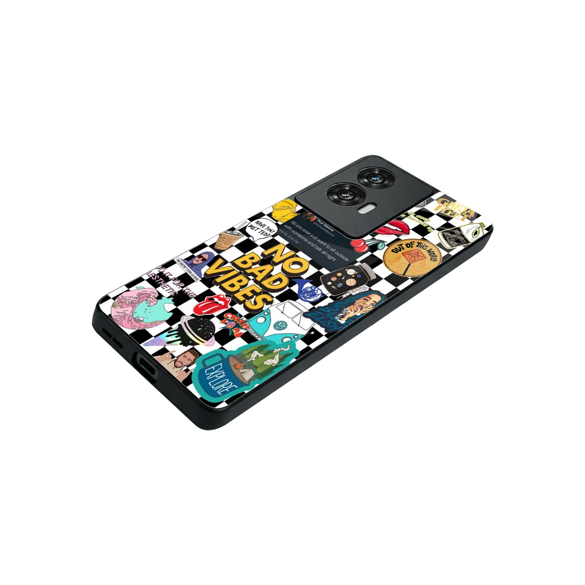 Mood Board stylish phone case for motorola edge 50 fusion | glossy glass and slim fit