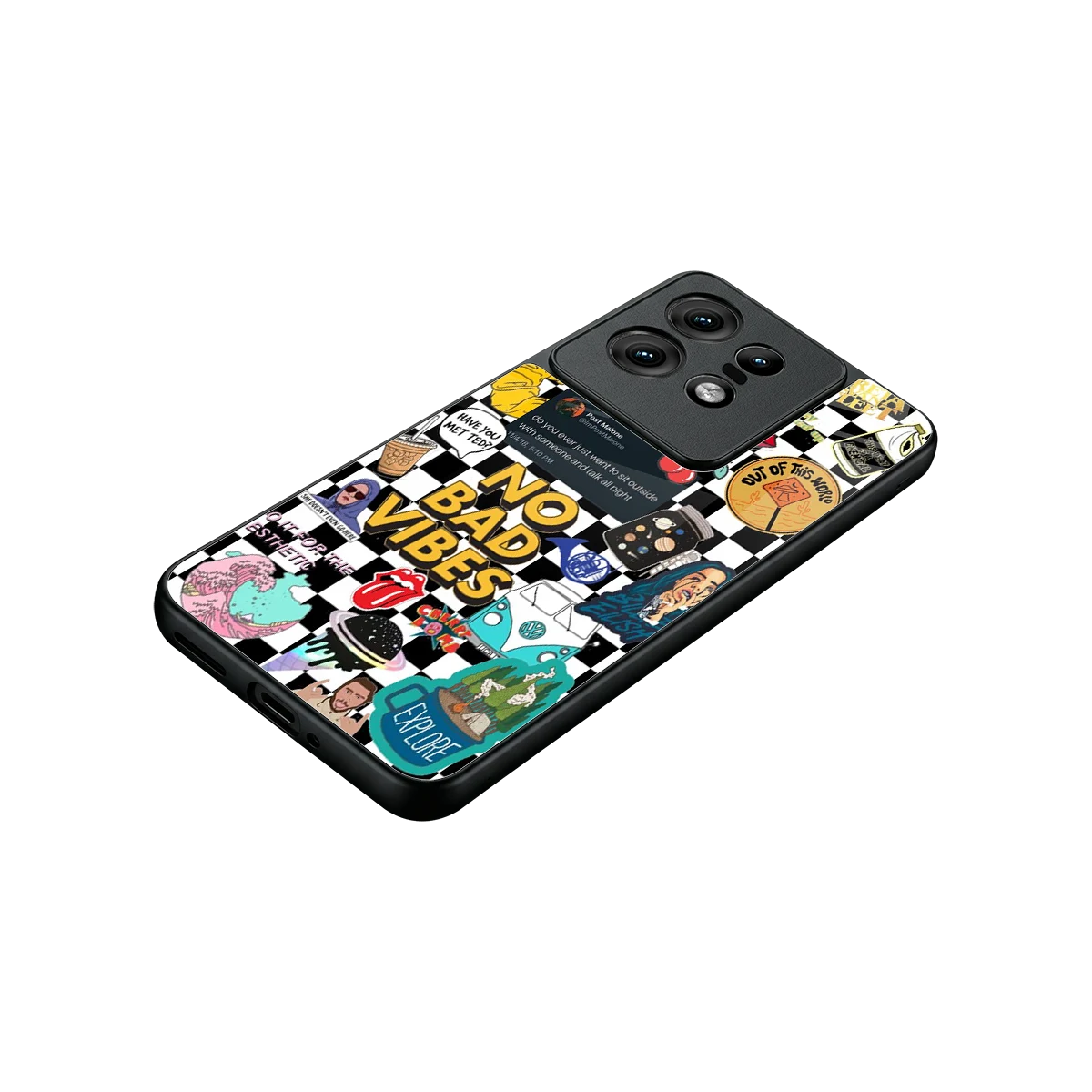 Mood Board stylish phone case for motorola edge 50 pro | glossy glass and slim fit