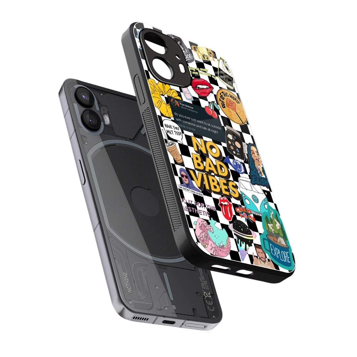 Mood Board sleek nothing phone 2 cover with tempered glass back and TPU edges