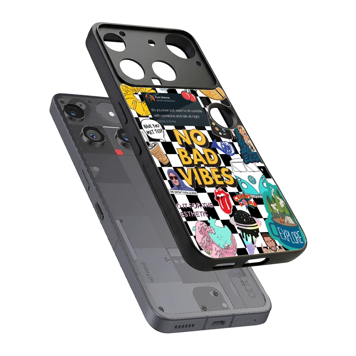 Mood Board sleek nothing phone 3 cover with tempered glass back and TPU edges