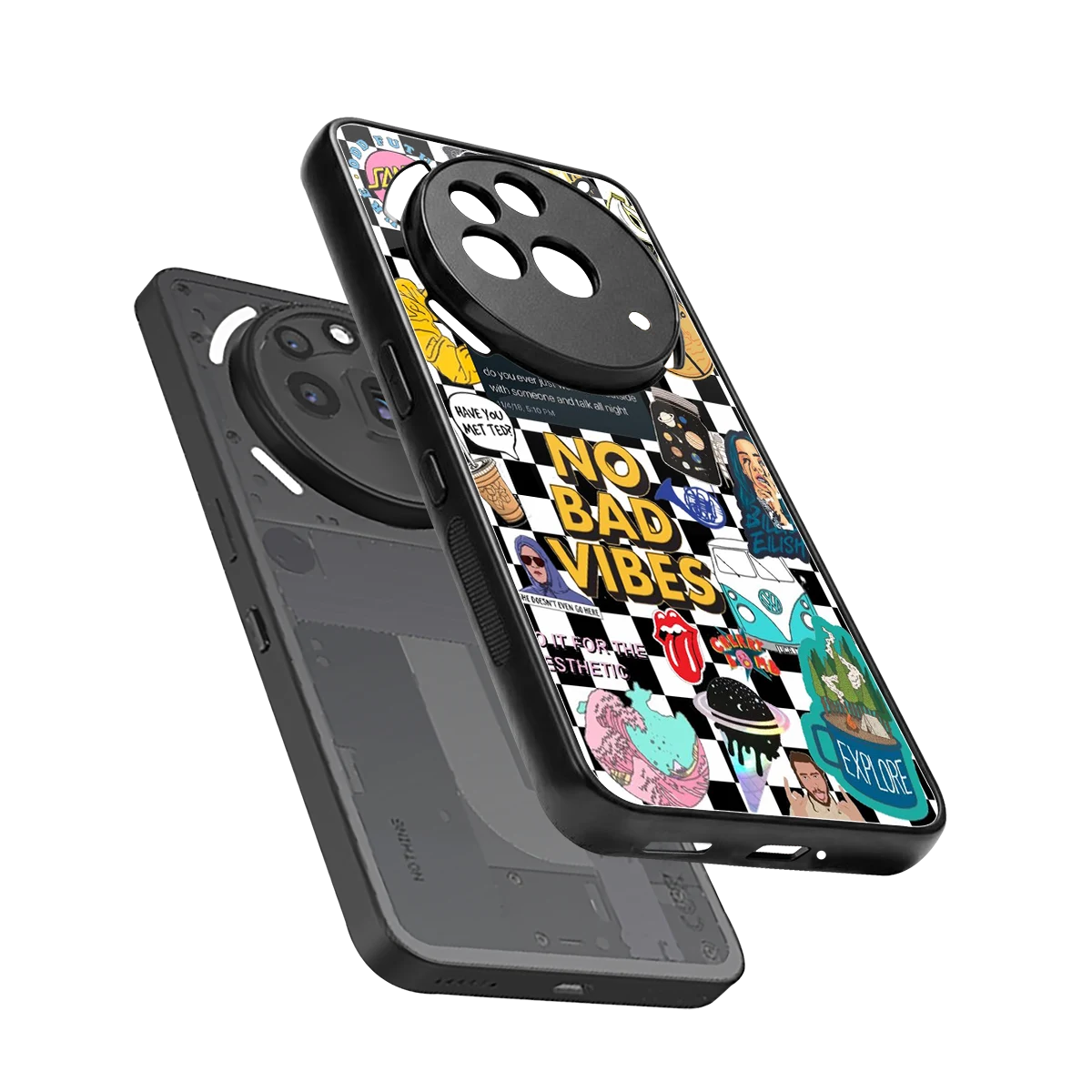 Mood Board sleek nothing phone 3a pro cover with tempered glass back and TPU edges