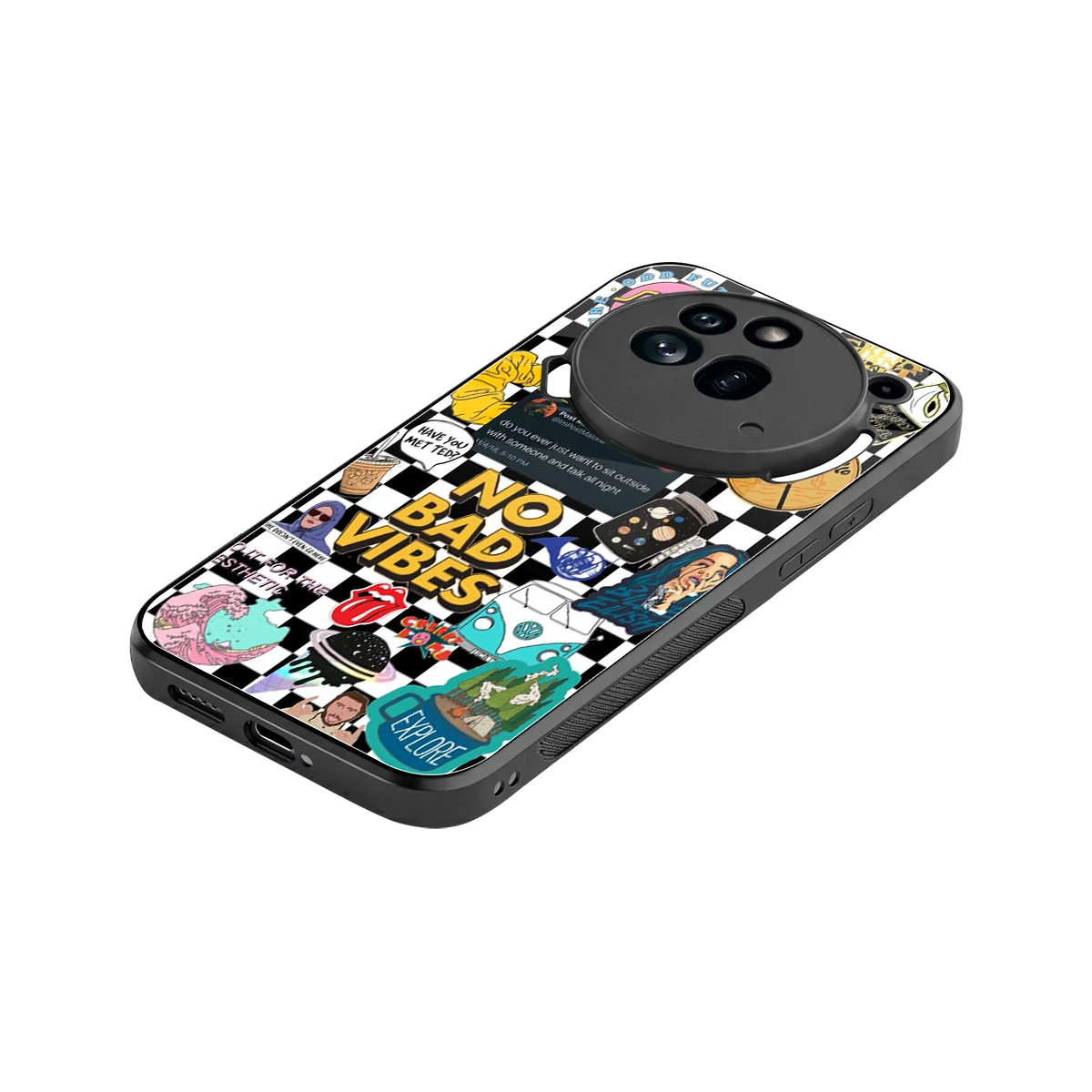 Mood Board stylish phone case for nothing phone 3a pro | glossy glass and slim fit