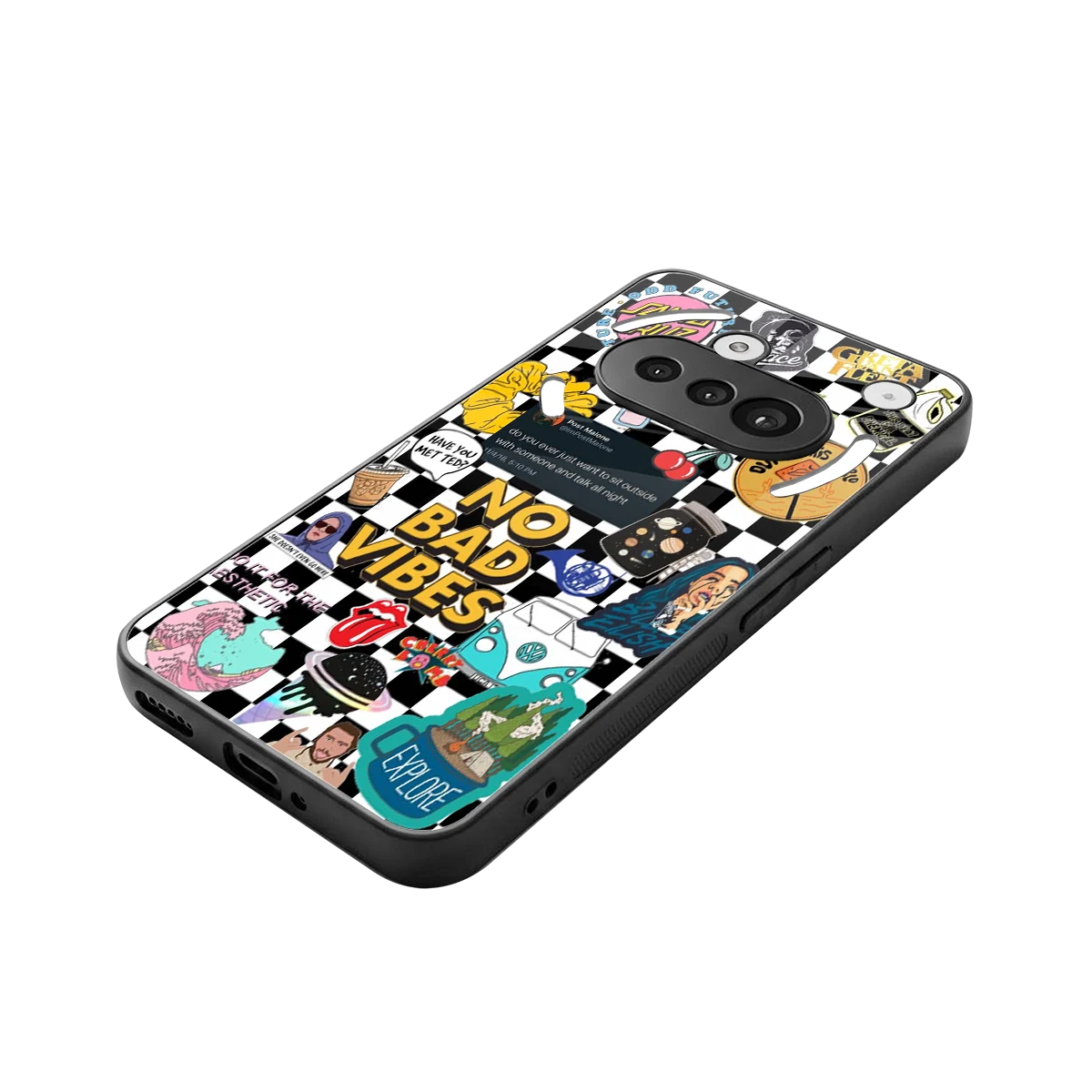 Mood Board stylish phone case for nothing phone 3a | glossy glass and slim fit
