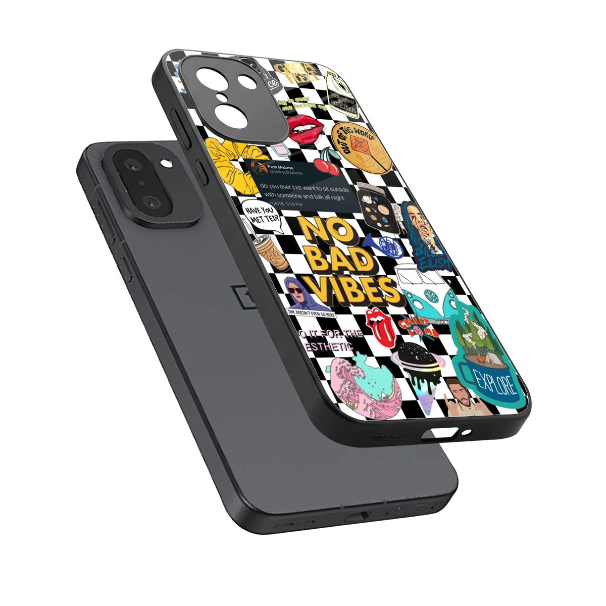 Mood Board sleek oneplus 15r cover with tempered glass back and TPU edges