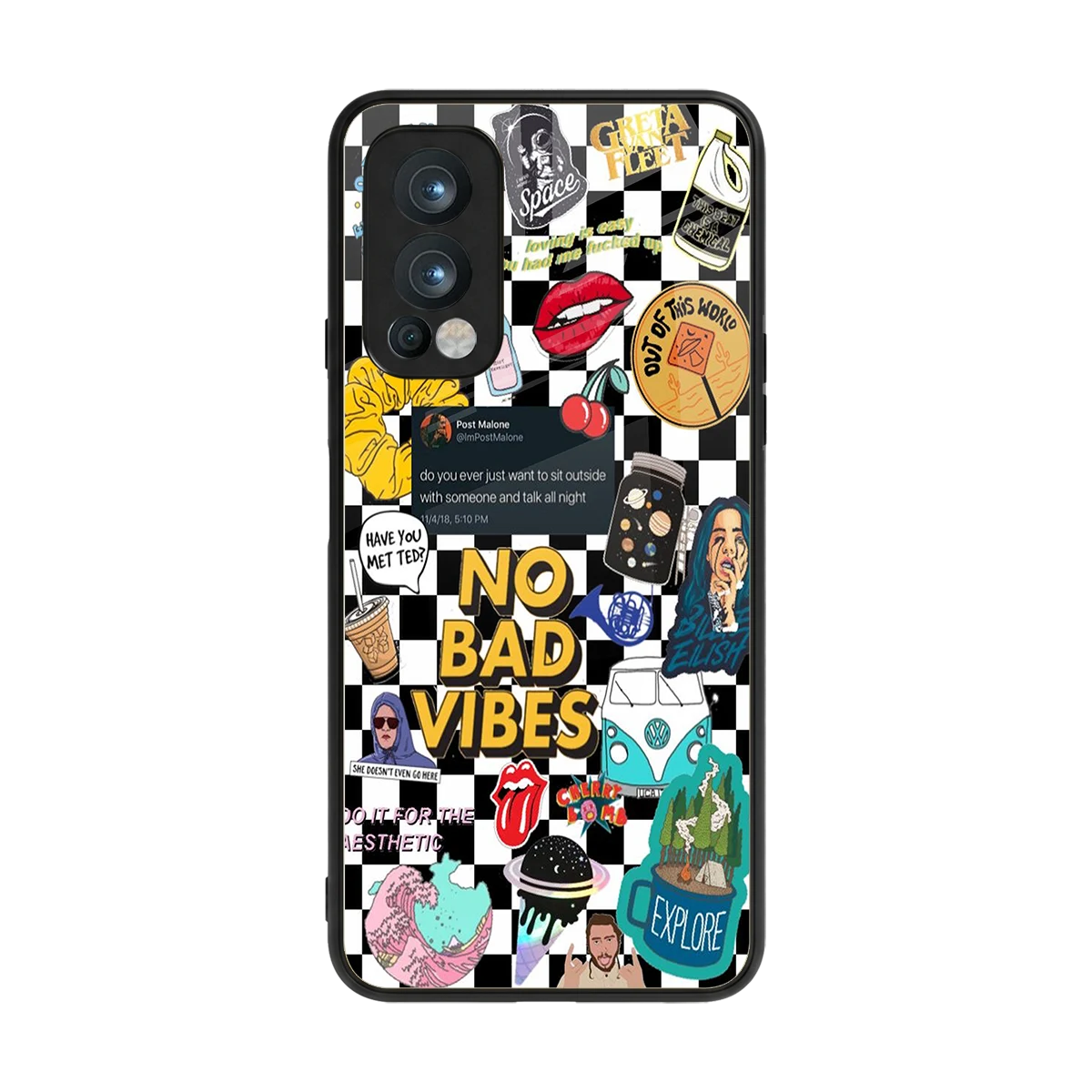 Mood Board back phone cover | glass case for oneplus nord 2
