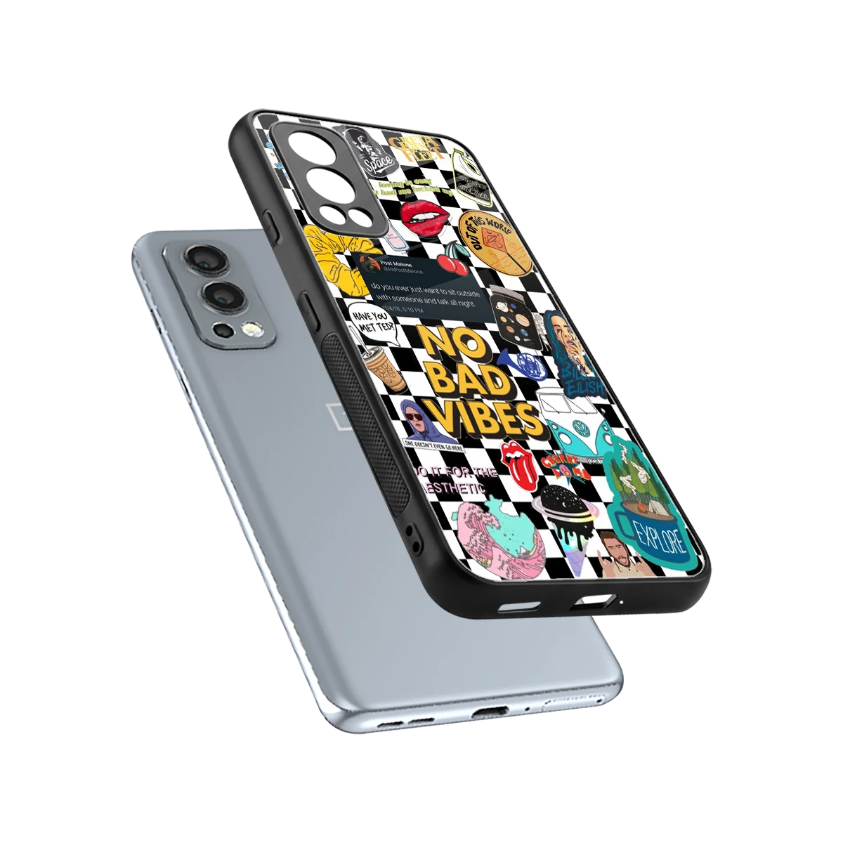 Mood Board sleek oneplus nord 2 cover with tempered glass back and TPU edges
